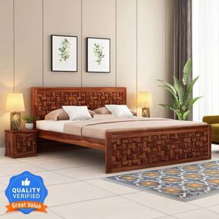 Flipkart Perfect Homes Niwar Solid Wood King Bed