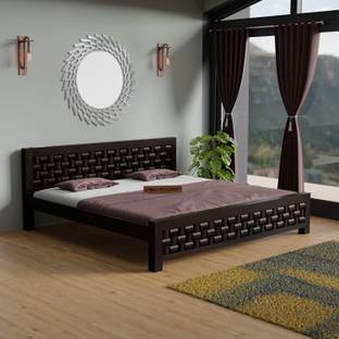 AMBICA WOODMART king bed, sheesham wood king bed, solid wood bed, bed for bed room, wooden bed Solid Wood King Bed