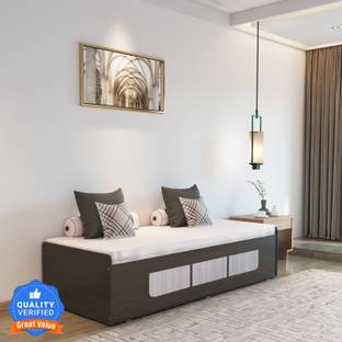 Flipkart Perfect Homes Quintus Engineered Wood Single Box Bed