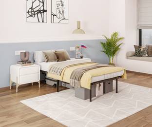 ARLAVYA Powder Coated smart bed 3ft x 6ft, with max. wt. capacity of 300 kgs Metal Single Bed