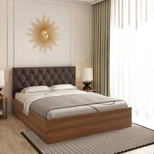 A GLOBIA CREATIONS Comet Engineered Wood Queen Box Bed