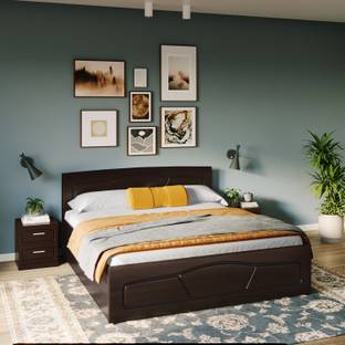 Godrej Interio Upmods Eudora Engineered Wood Queen Box Bed, 202.3 cm x 159.9 cm (6.64 ft x 5.25 ft)