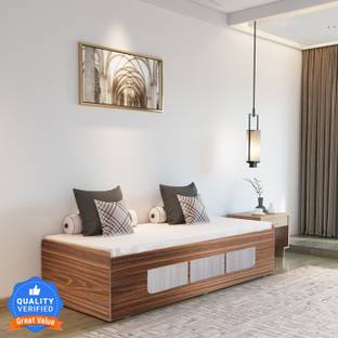 Flipkart Perfect Homes Quintus Engineered Wood Single Box Bed
