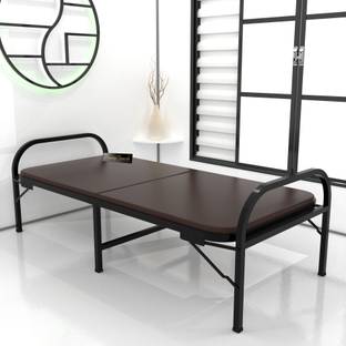 HoneyTouch Folding Bed with Firm Mattress 3ft x 6ft Metal Single Bed