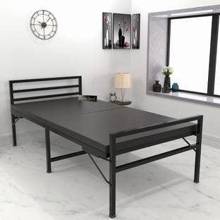 HoneyTouch Bed Folding With Mattress (Double Layer Foam) Metal Single Bed