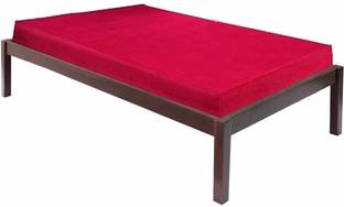 APRODZ Sheesham Wood Without Storage Single Size Bed Divan for Bedroom Mahogany Finish Solid Wood Single Bed
