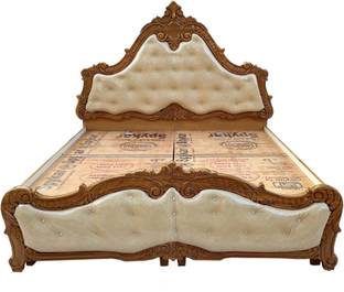 Wood Master Sre Wood Master Sre Solid Teak Wood King Size Box Bed With Storage Hand carved Solid Wood King Bed