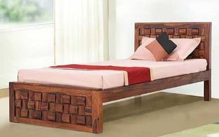 Devsignature solid Wood Bed/Cot/Palaung For Bed Room/Home/Hotel Solid Wood Single Bed