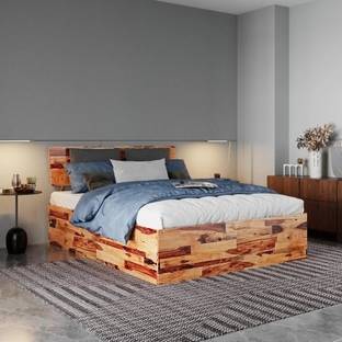 Wakefit Auriga Solid Wood Queen Box Bed