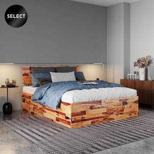 Wakefit Auriga Solid Wood Queen Box Bed