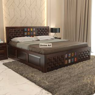 DOKRI Solid Wood King Box Bed