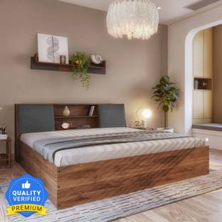 Wakefit Orion Upholstered Engineered Wood Queen Box Bed