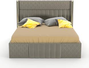 DMK Solid Wood King Box Bed, 205 cm x 190 cm (6.73 ft x 6.23 ft)