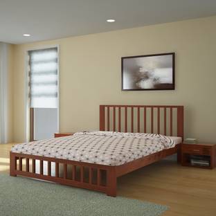 Home Edge Georgia Acacia Solid Wood King Bed