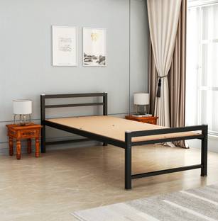 Ziaula ZIAULA Premium Metal Bed Iron Bed with Attached MDF Board (Single) Metal Single Bed