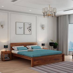 WOODENJOY Sheesham Wood King Bed/Wooden Cot/Wooden Bed Without Storage Bed For Bedroom Solid Wood King Bed