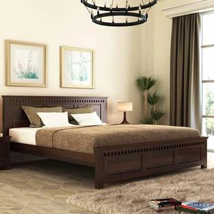 Flipkart Perfect Homes Solid Wood Queen Bed