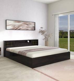 Mintwud from Pepperfry Hideki Wooden Queen Bed/Wooden Cot/Palaung With Box Storage For Bedroom/Home Engineered Wood Queen Box Bed