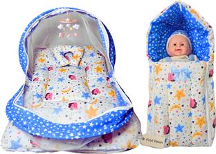 First Vision Cotton Baby Bed Sized Bedding Set