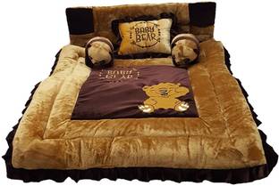 PINKS N BLUES Velvet Baby Bed Sized Bedding Set