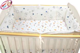 MOM CARES Cotton Baby Bed Sized Bedding Set
