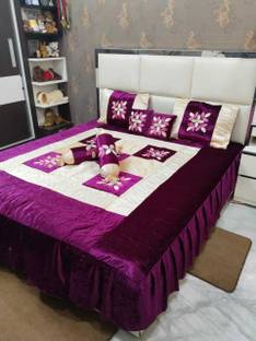Linemates Velvet Double King Sized Bedding Set