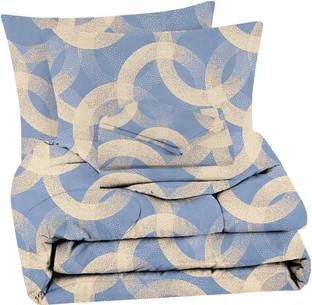 VAS COLLECTIONS Microfiber Double Flat 220 TC Abstract Bedsheet