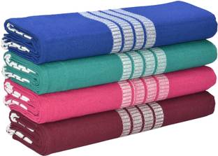 TUNI MANI 88 TC Cotton Single Striped Flat Bedsheet