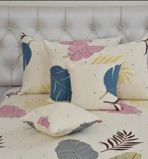 HOMYBEES Cotton Double Flat 280 TC Abstract Bedsheet