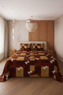 SCHp Cotton Super King Flat 320 TC Printed Bedsheet
