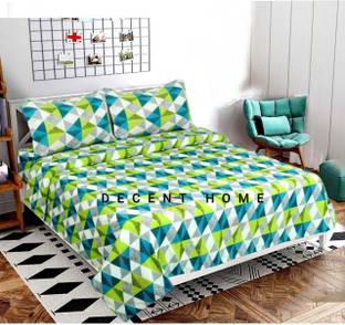 Decent Home Microfiber Double Flat 240 TC Checkered Bedsheet