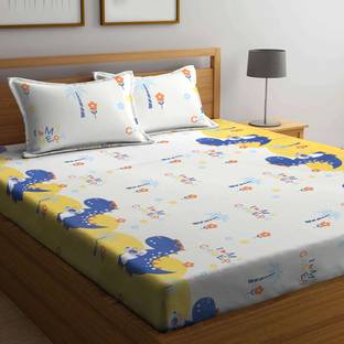 Weave & Décor Microfiber Double Flat 300 TC Cartoon Bedsheet
