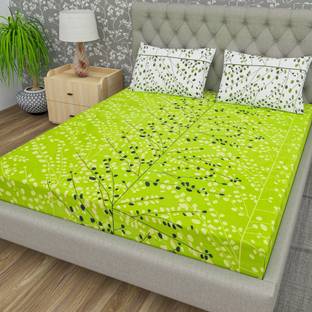 Cosito 144 TC Cotton Queen Jaipuri Prints Flat Bedsheet