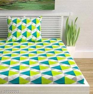 Yogini Microfiber Single Flat 144 TC Checkered Bedsheet