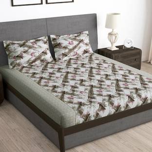 Story@home 180 TC Microfiber Double Printed Flat Bedsheet