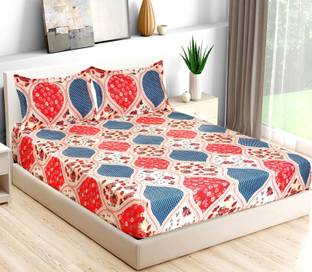 BROMWICK 300 TC Microfiber Double Printed Flat Bedsheet
