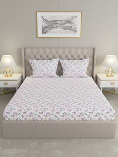 Raymond Home Microfiber Double Flat 110 TC Floral Bedsheet
