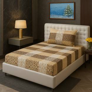 Shivi Creation 170 TC Cotton Single Printed Flat Bedsheet