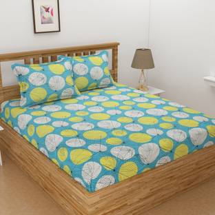 VAS COLLECTIONS 160 TC Cotton Double Abstract Flat Bedsheet