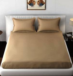BEVI 300 TC माइक्रोफ़ाइबर डबल सॉलिड बेडशीट