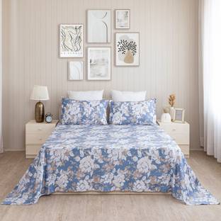 HOMEMONDE Cotton Single Flat 210 TC Printed Bedsheet