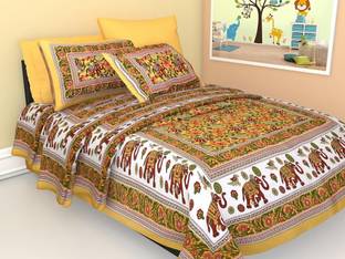 Ubania Collection Cotton Single Flat 140 TC Animal Bedsheet