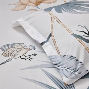haus & kinder 186 TC Cotton Double Floral Flat Bedsheet
