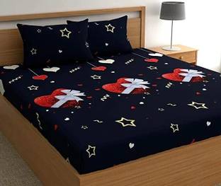 Decorum Polycotton Double Flat 180 TC 3D Printed Bedsheet