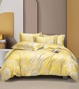 CHHILAKIYA 210 TC Cotton Queen 3D Printed Flat Bedsheet
