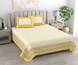 urban jaipur 250 TC Cotton Queen Jaipuri Prints Flat Bedsheet