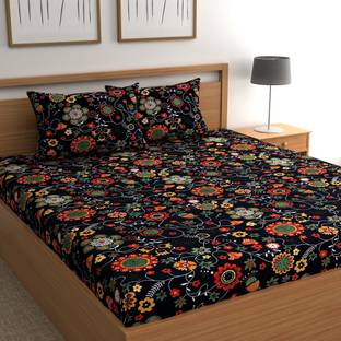 CG Homes Cotton Double Flat 180 TC Printed Bedsheet