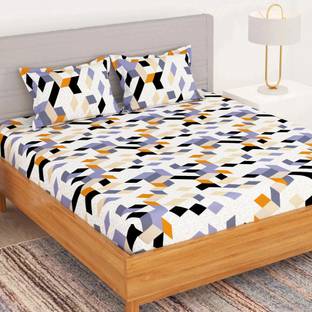 Bedspun Microfiber Double Flat 180 TC Printed Bedsheet