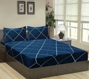 t tungol 210 TC Cotton Double Floral Flat Bedsheet
