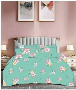 CLOVIS KRAFTS Microfiber King Fitted (Elastic) 240 TC Printed Bedsheet